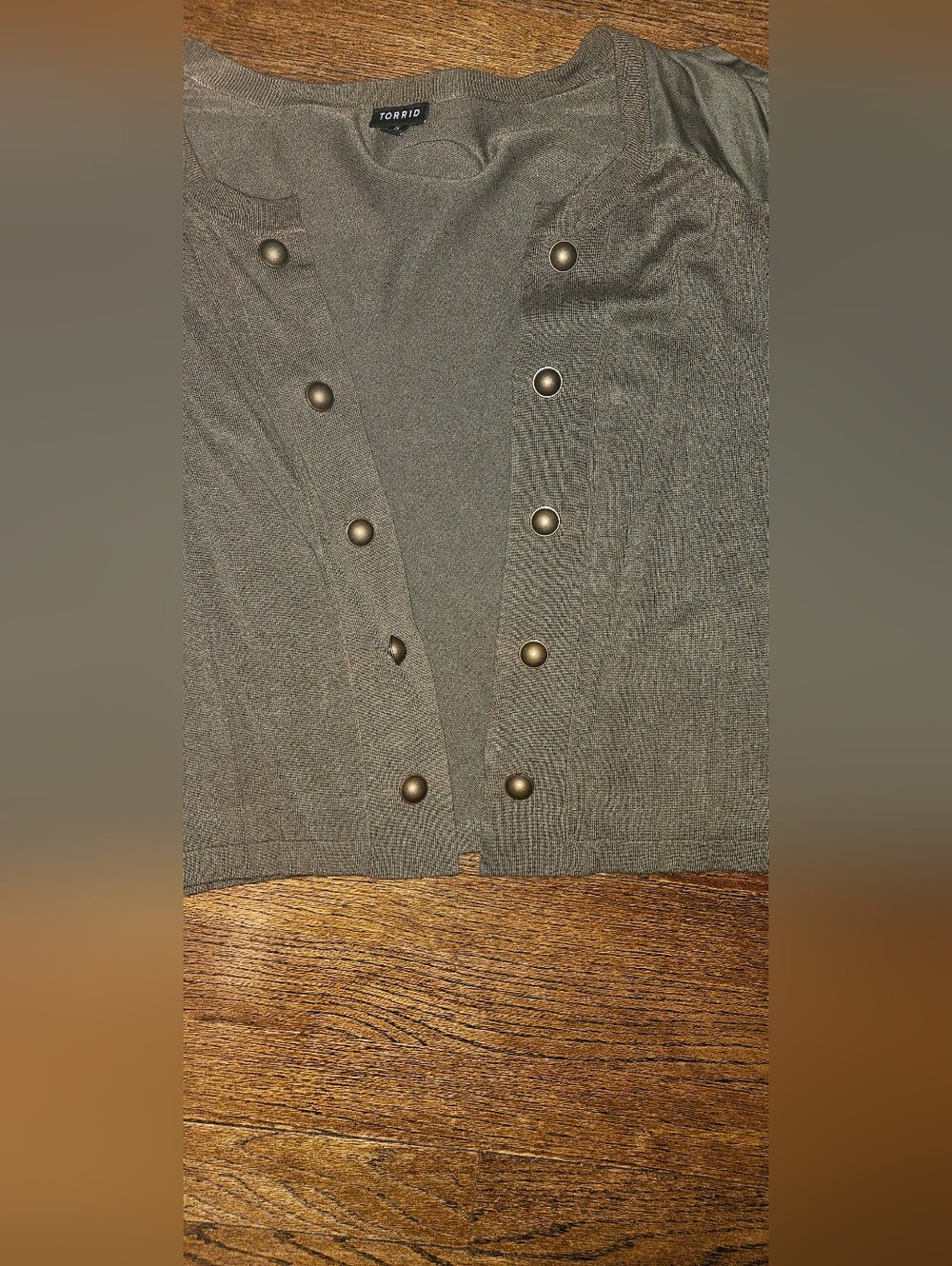 Torrid Olive Green Quarter Sleeve Cardigan - Picture 3 of 3